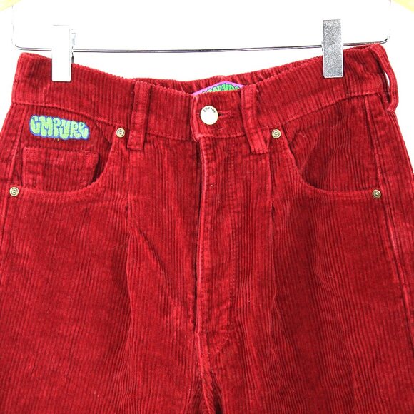 Empyre Women's Red Corduroy Pants Loose Fit Size S SK8R Y2K Hip Hop Grunge VTG - Picture 3 of 8